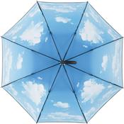Parapluie long automatique femme - Double toile avec imprimé nuage à l'intérieur - Résistant au vent - Protège des UV
