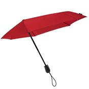 Parapluie noir tempête de poche - Résistance vent de 80km/h - Aérodynamique - Pliant - Rouge