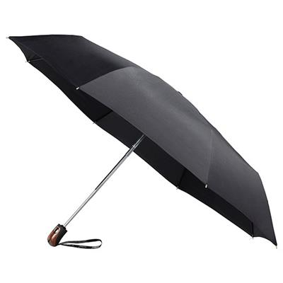 Parapluie pliant automatique - poignée style ronce de noyer