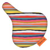 Housse de selle de vélo - Rayures zébrées multicolores