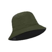 Chapeau imperméable pliable et réversible avec sac de rangement - Avec protection solaire UVP50+ - Matière recyclée - Vert kaki Vichy - Taille Unique