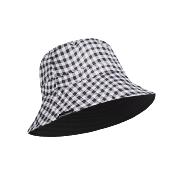 Chapeau imperméable pliable et réversible avec sac de rangement - Avec protection solaire UVP50+ - Matière recyclée - Noir Vichy - Taille Unique
