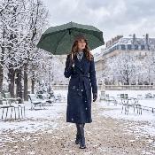 Mini parapluie pliant pour femmes - Protection UVP 50+ - Ultra-léger et compact - Imprimé style léopard - Vert
