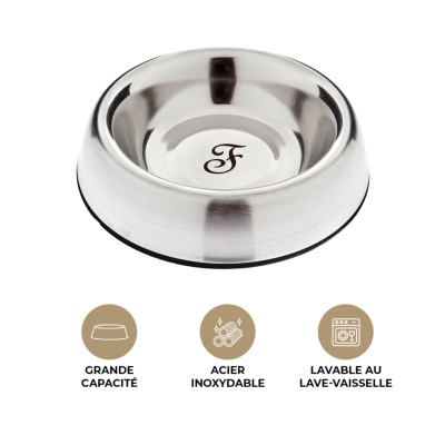 Bol en inox pratique et durable pour animal - CIN155-P