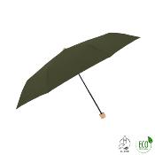 Parapluie pliant et écologique - Fait de plastique recyclé - Ouverture manuelle - Large protection 92 cm - Olive profonde