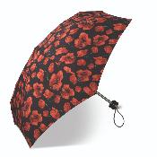 Mini parapluie pliant ultraléger et compact pour femme - Rouge floral
