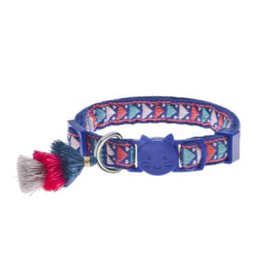 Ferribiella – Collier Chat Bohemian pour Chats – Sécurité et Confort au Quotidien – Taille Réglable – Dimensions Standard – Bleu