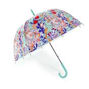 Parapluie transparent cloche pour femme - Système d'ouverture automatique - Fleurs épanouies