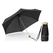 Mini parapluie pliant pour femme - Parapluie plat cinq plis - Ultra léger et compact - Protection UV - Noir