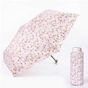 Mini Parapluie de Poche pour Femmes - Parapluie Plat Ultra Léger et Ultra Compact - Fleur Pastel
