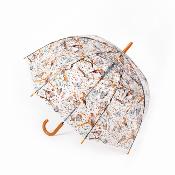 Parapluie cloche transparent femme - Résistant au vent - Ouverture automatique - Oiseaux
