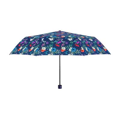 Mini Parapluie pliant pour femme - Floral - Bleu