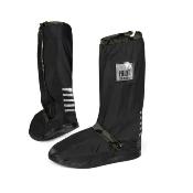 Couvre-chaussures hautes imperméables - Réutilisables - Avec détails réfléchissants pour une grande visibilité - Taille M (40-42) - Noir