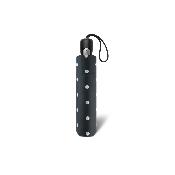 Mini parapluie pliant pour femme - Compact - Pois métalliques noirs