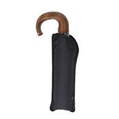 Parapluie pliant et écologique pour femmes et hommes - Ouverture et fermeture automatiques - 8 baleines en fibre de verre - Poignée incurvée - Noir