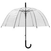 Parapluie cloche Femme - Ouverture Automatique - Parapluie transparent avec baleines noires