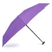 Ultra mini parapluie pliant pour femmes - Slim et léger - Résistant au vent - Avec protection UV - Avec sac smartphone assorti - Violet