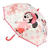 Parapluie enfant transparent - Parapluie fille - Poignée rose/corail - Minnie