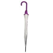 Parapluie cloche femme transparente et bordure violette