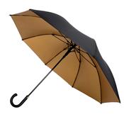 Parapluie golf de luxe - Ouverture automatique - Résistant au vent - Double toile - Large dimaètre - Noir et Doré