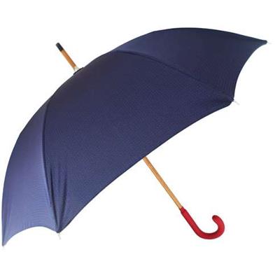 Parapluie de luxe - Handmade in Italy - Ouverture automatique - Poignée cuir rouge