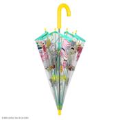 Parapluie cloche transparente pour fille - Peppa Pig - Résistant au vent - Poignée jaune