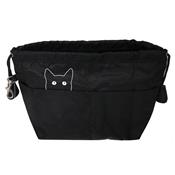 Pochette de sac résistante à l'eau - Idéale pour ranger son parapluie dans son sac à main - Noir avec petit chat
