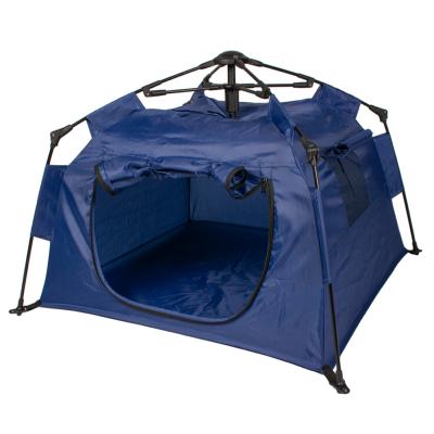 Duvoplus – Tente pop-up pour chien et chat, idéale pour offrir ombre et abri lors des sorties et voyages – Taille L – 100x100x70 cm – Bleu