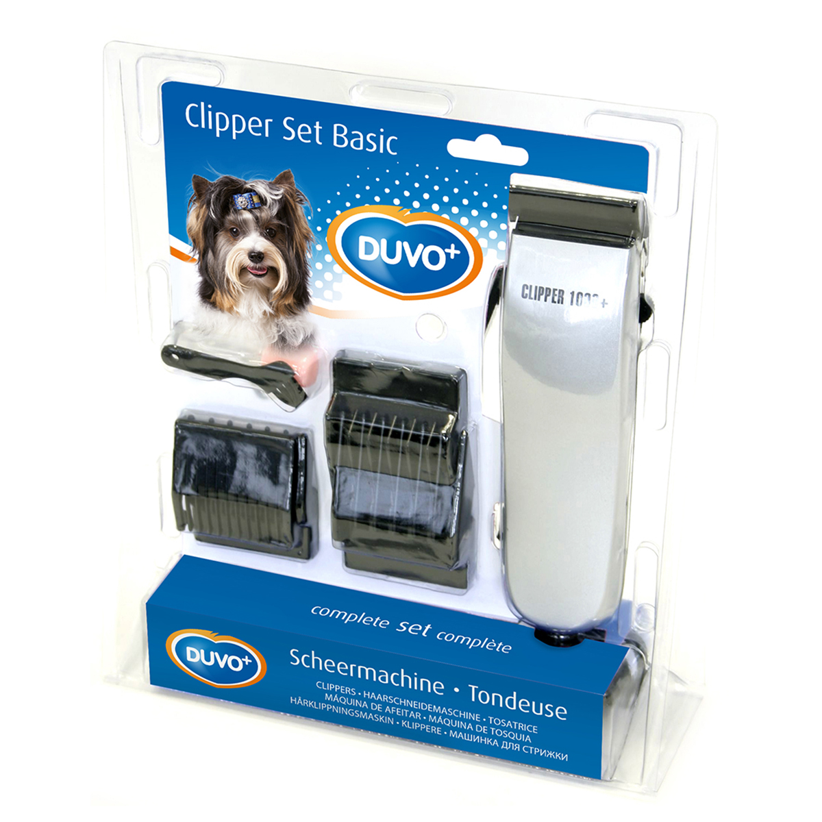 Duvoplus – Set Tondeuse Basique pour Chien Offrant Toilettage Simple – 10W – Dimensions Adaptées – Argent
