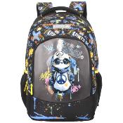 Sac à dos scolaire Annox NextGen - 30 x 20 x 43 cm - 26 L - Noir/Bleu néon