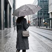 Mini parapluie pliant pour femme - Résistant au vent - Protection UV - Noir