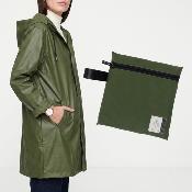 Imperméable pliable et imperméable avec pochette - Kaki botanique - Taille M