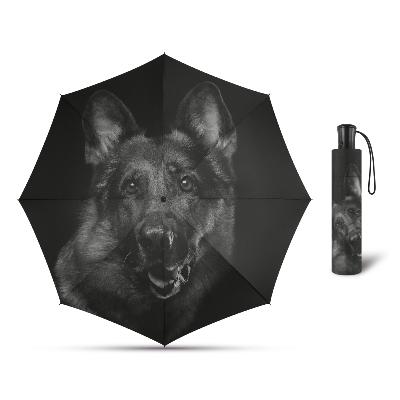 Mini parapluie pliant pour femme - Système d'ouverture automatique - Chien noir