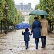 Mini parapluie pour enfants - Léger et compact - Avec bande réfléchissante - Étoile bleue