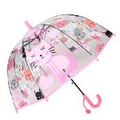 Parapluie enfant - Ouverture automatique - Chats Rose