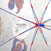 Parapluie enfant transparent -  Parapluie garcon - Poignée rouge - Spiderman