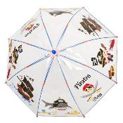 Parapluie cloche enfant avec bordure phosphorescente - Pirate -  Bordure réflechissante pour être visible la nuit