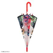 Parapluie enfant transparent -  Parapluie fille - Poignée rouge - Ladybug