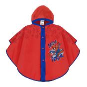 Poncho de pluie pour enfants de 3 à 6 ans - Bordure réfléchissante pour une meilleure visibilité la nuit - Bleu turquoise - Chat rigolo