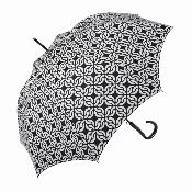 Parapluie long automatique - Poignée incurvée - Motif de nœud