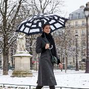 Parapluie automatique grand format - Protection optimale de 104 cm de diamètre - Résistant au vent - Poignée en plastique cristallisé - Graphique - Noir