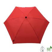 Parapluie pliant et écologique - Fait de plastique recyclé - Ouverture manuelle - Large protection 92 cm - Rouge
