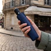 Parapluie pliant pour hommes et femmes – Système d'ouverture et de fermeture automatique – Résistant au vent – ​​Protection anti-UV – Bleu marine
