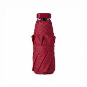 Ultra mini parapluie pliant pour femmes - Slim et léger - Résistant au vent - Avec protection UV - Avec sac smartphone assorti - Rouge