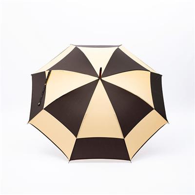 Parapluie droit femme AYRENS - Nougat et Chocolat - Fabrication française - Design kalédoédrique