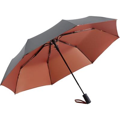 Petit Parapluie automatique femme gris - Large diamètre avec Double toile cuivre - Parapluie Résistant au vent