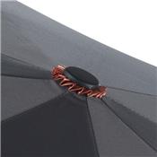 Petit Parapluie automatique femme gris - Large diamètre avec Double toile cuivre - Parapluie Résistant au vent