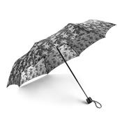 Parapluie pliant MARQUISE Fulton - Parapluie femme haut de gamme - Motif Jacquard Floral Argenté