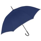 Parapluie long GOLF pour femme et Homme - Ouverture automatique - Large protection 120 cm - Bleu avec bordure réfléchissante