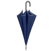 Parapluie long GOLF pour femme et Homme - Ouverture automatique - Large protection 120 cm - Bleu avec bordure réfléchissante
